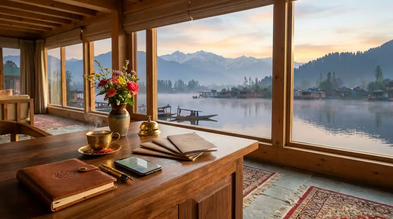 Houseboat luxury on Dal Lake